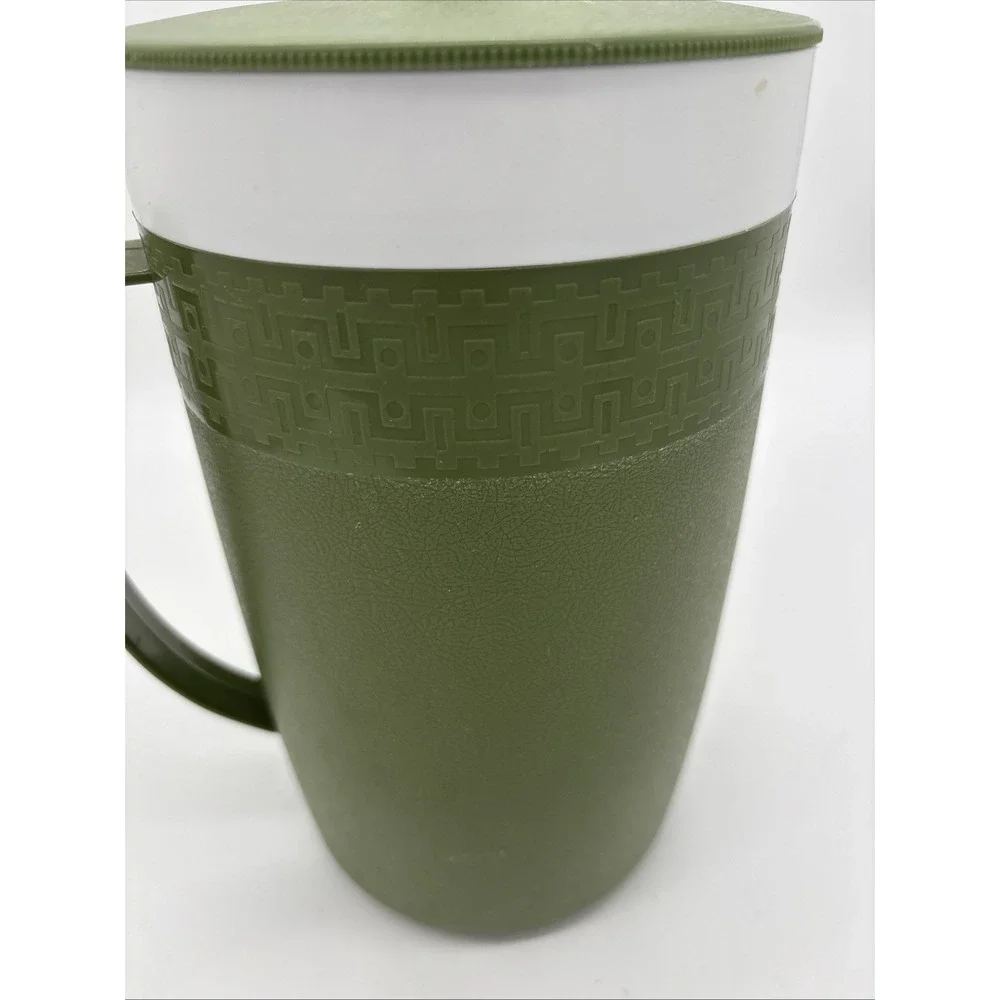 Mid Century Modern Therm O‎ Ware Avocado Green Matching Pitcher And Ice Bucket